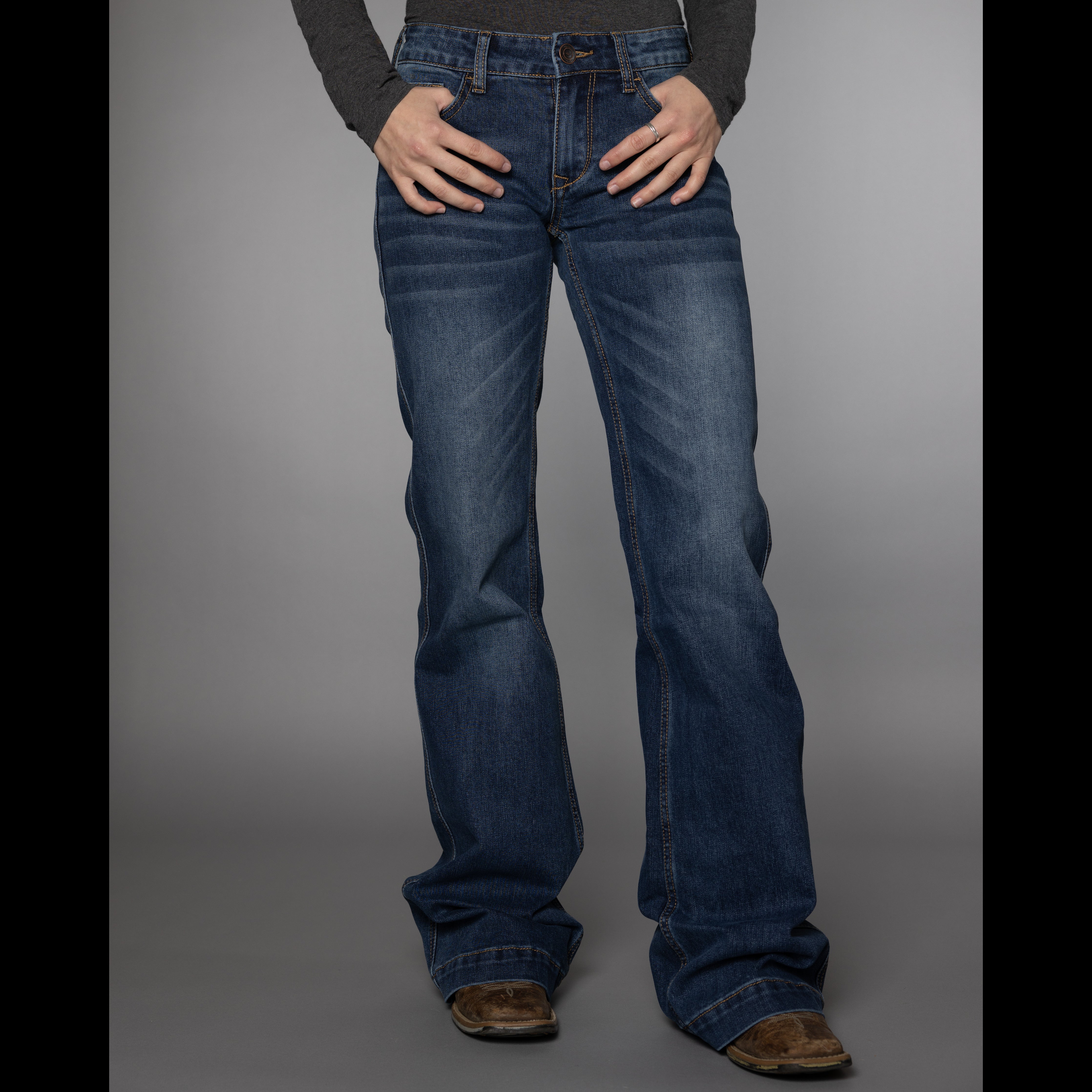 CC Magie Mid Rise Trouser Jean Dark Wash