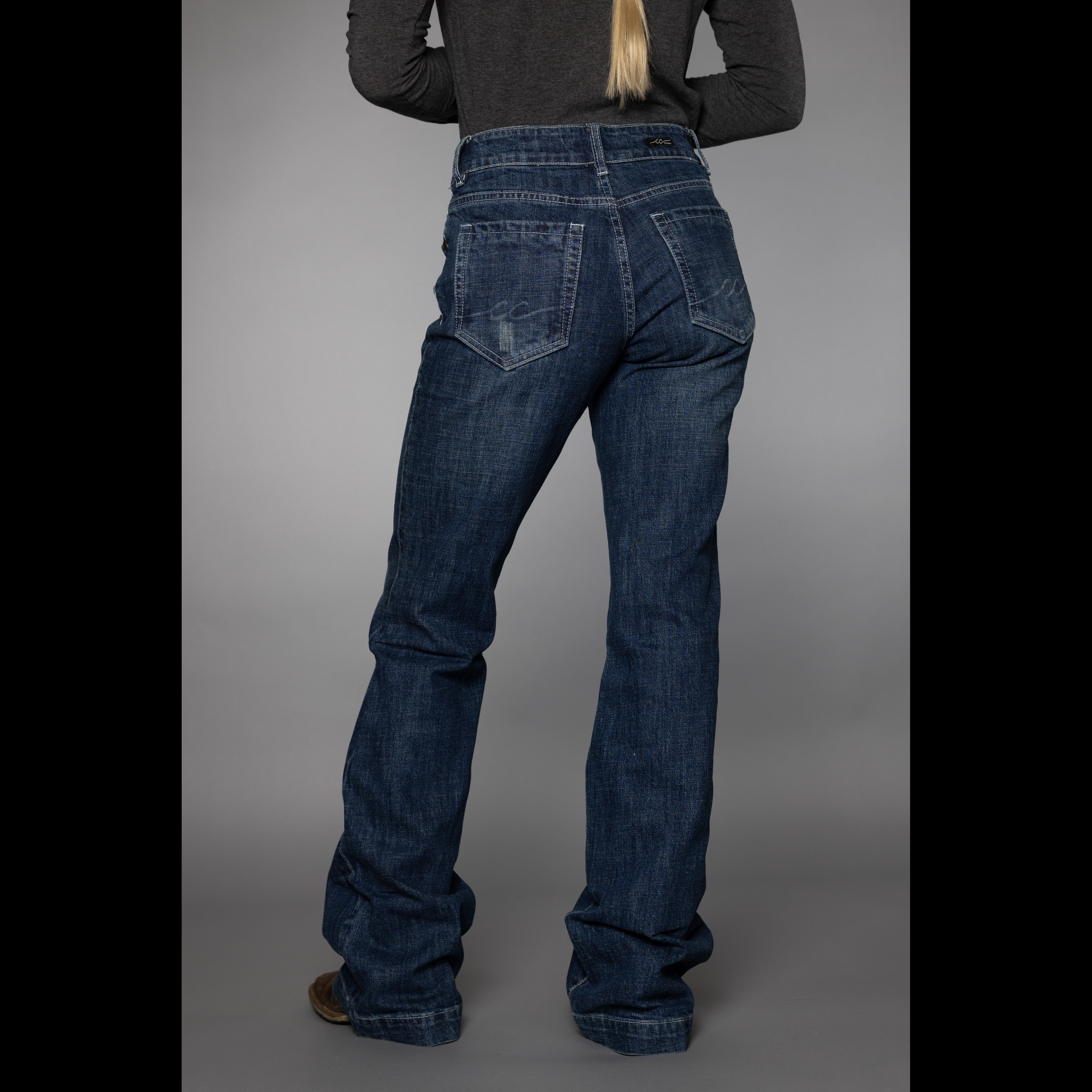 CC Wide Leg Trouser Jean - Dark Wash