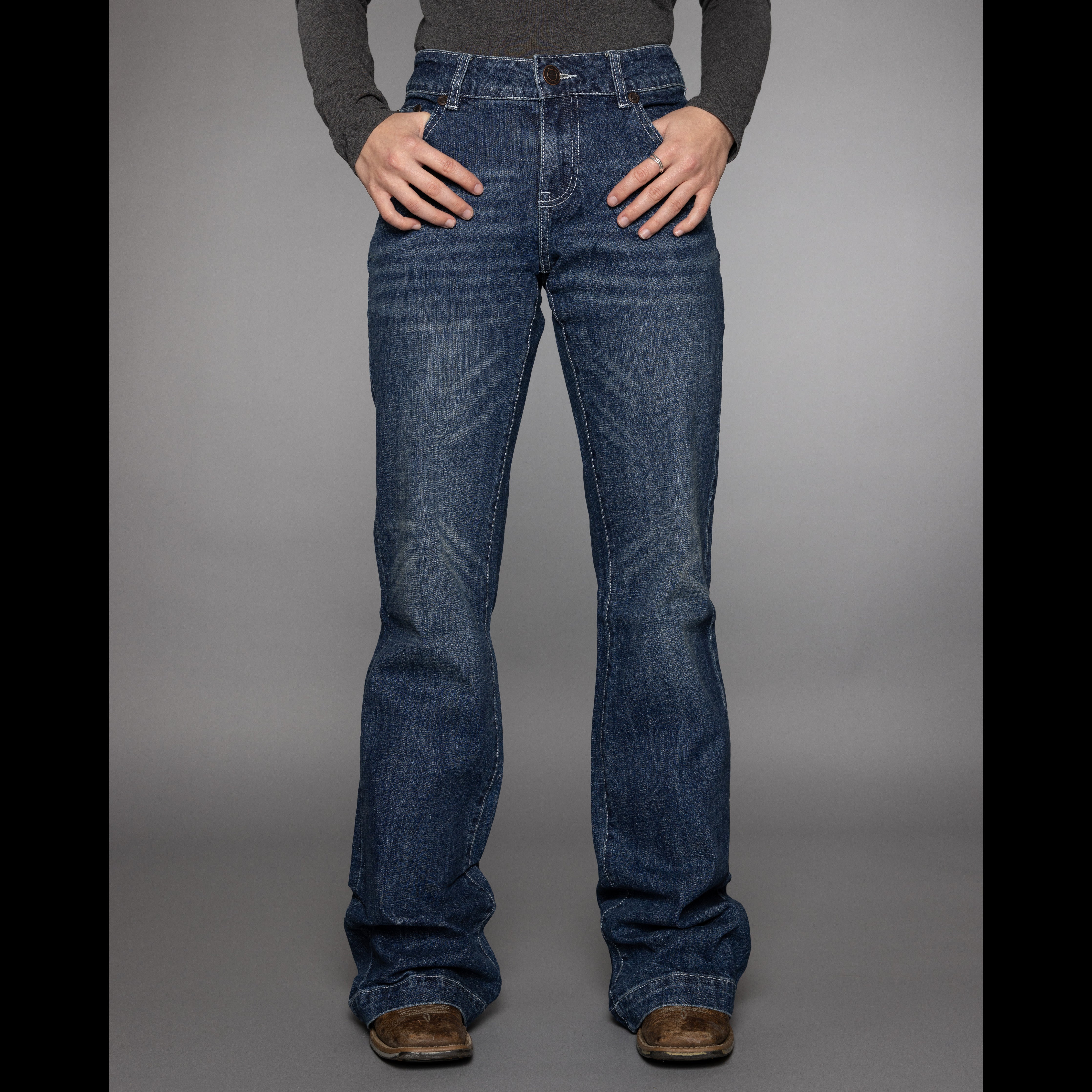 CC Wide Leg Trouser Jean - Dark Wash