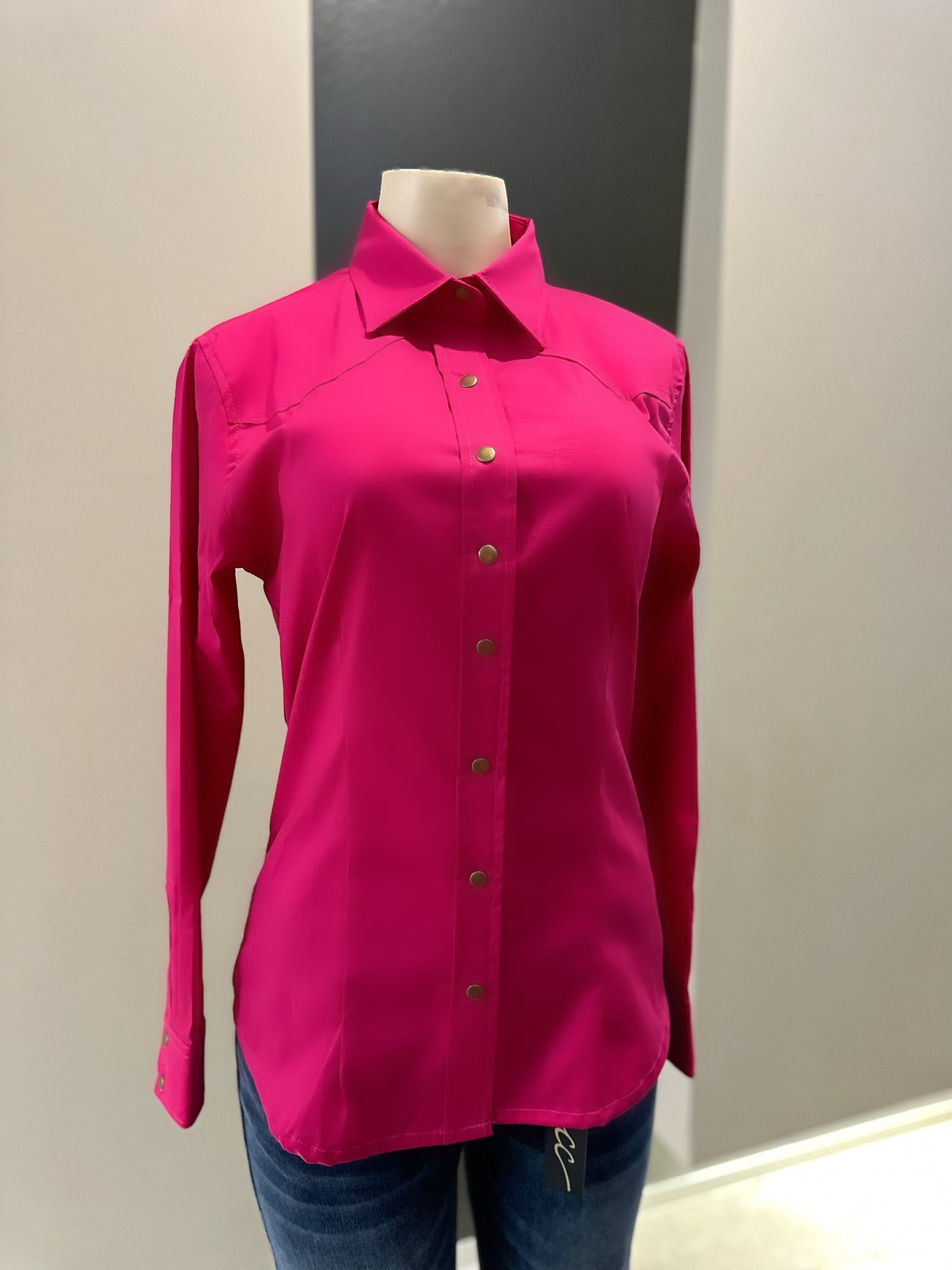 CC Signature Hot Pink Long Sleeve Shirt