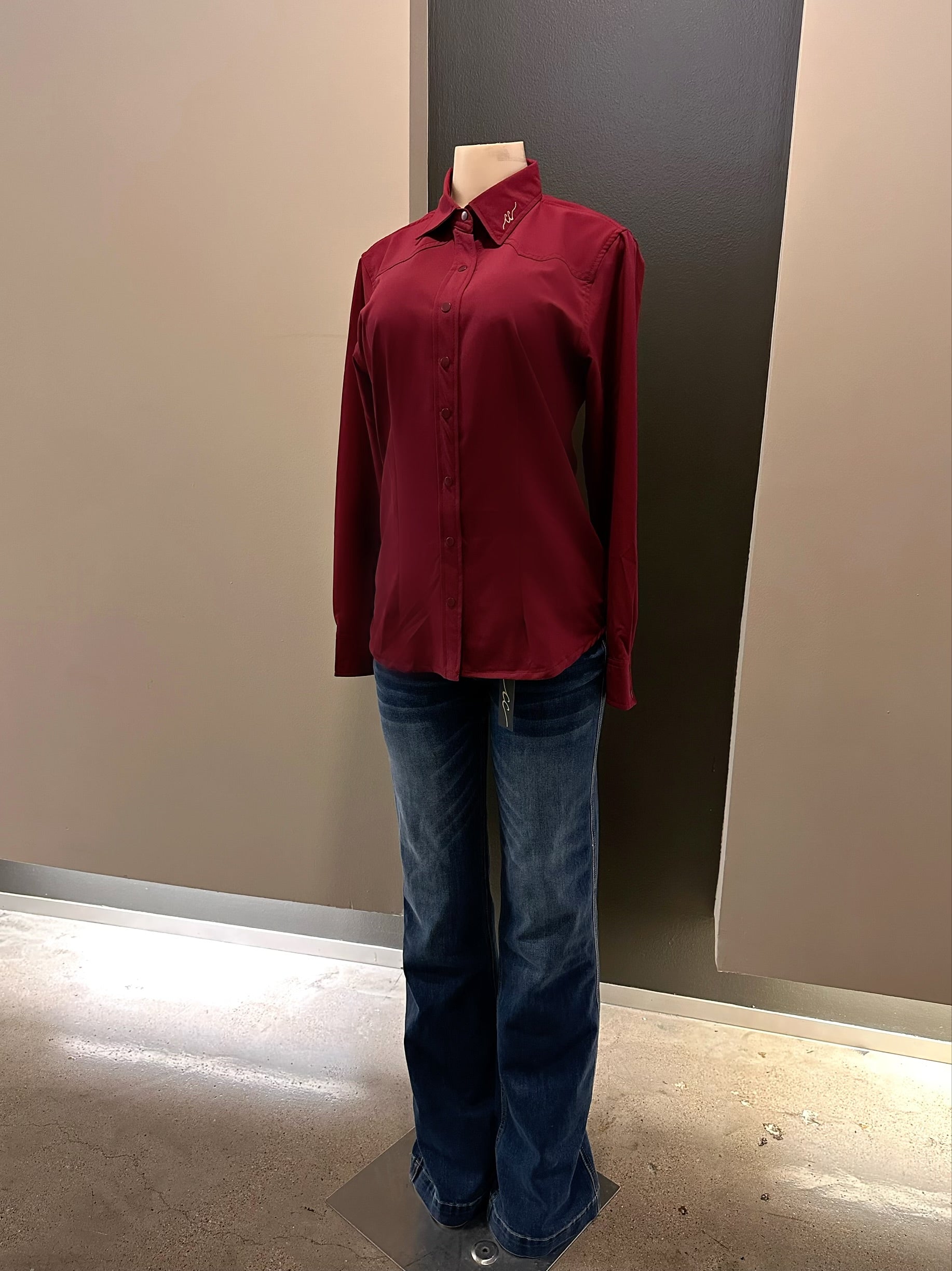 CC Signature Maroon Long Sleeve Shirt