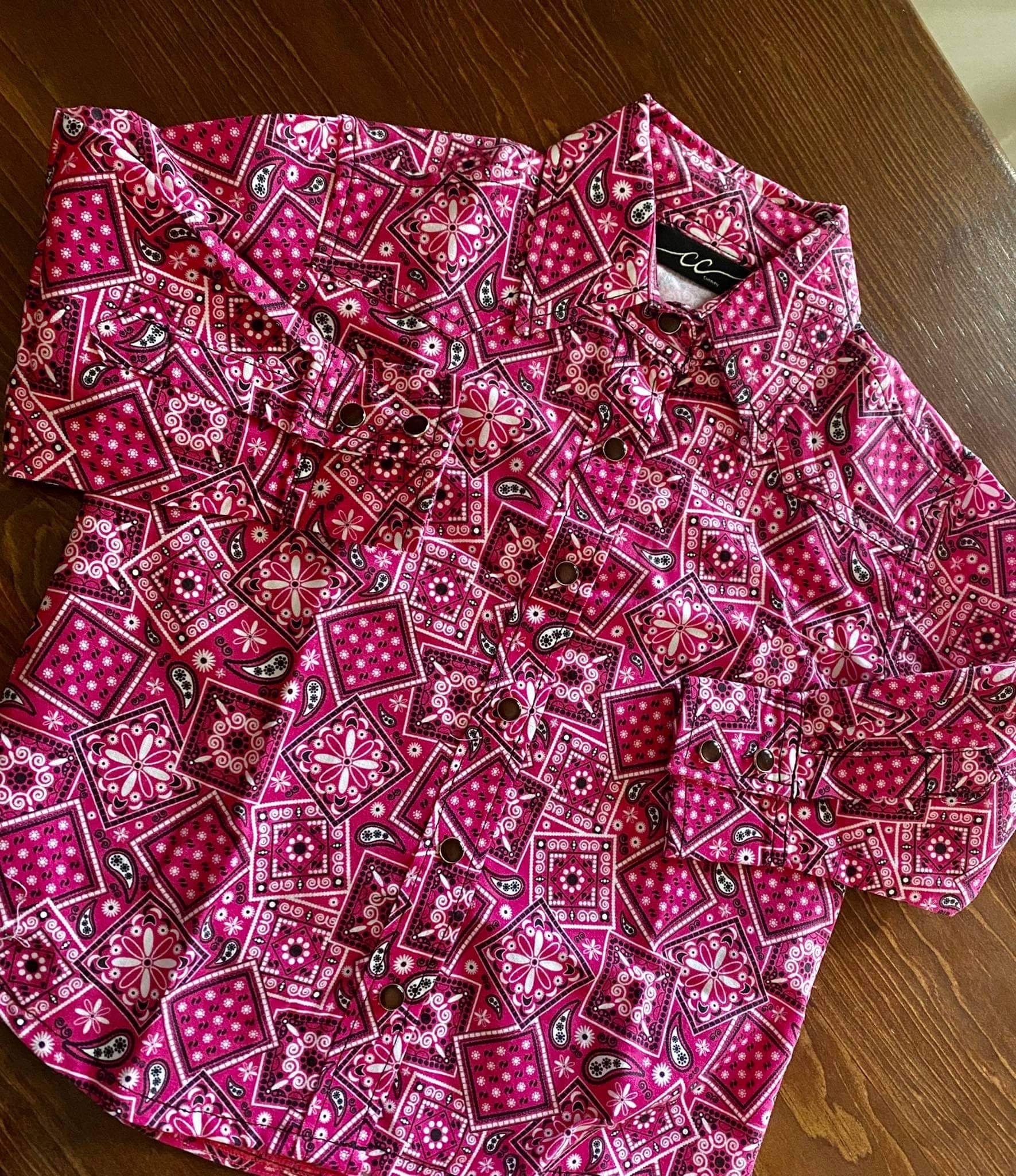 CC Western Toddler Girl Pink Shirt